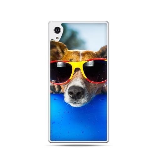 Etui, Xperia Z4, pies w kolorowych okularach EtuiStudio