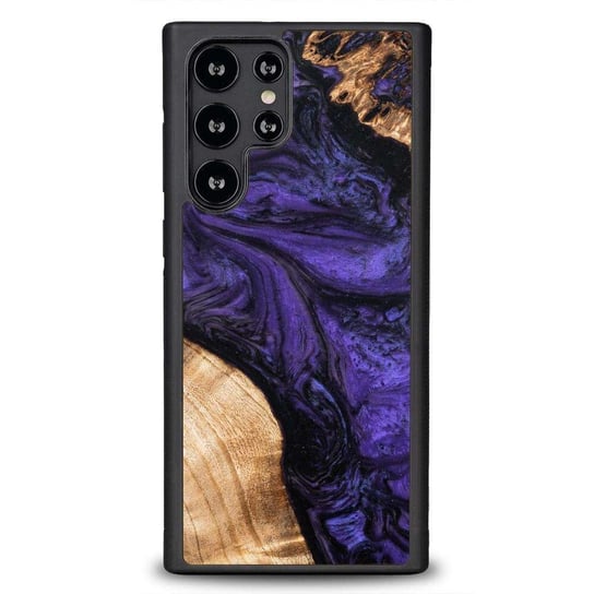 Etui z drewna i żywicy na Samsung Galaxy S22 Ultra Bewood Unique Violet - fioletowo-czarne BEWOOD