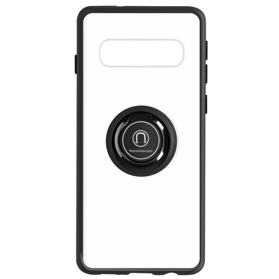 Etui z dwóch materiałów do Samsunga Galaxy S10 Plus z metalowym pierścieniem Podstawka wideo w kolorze czarnym Avizar