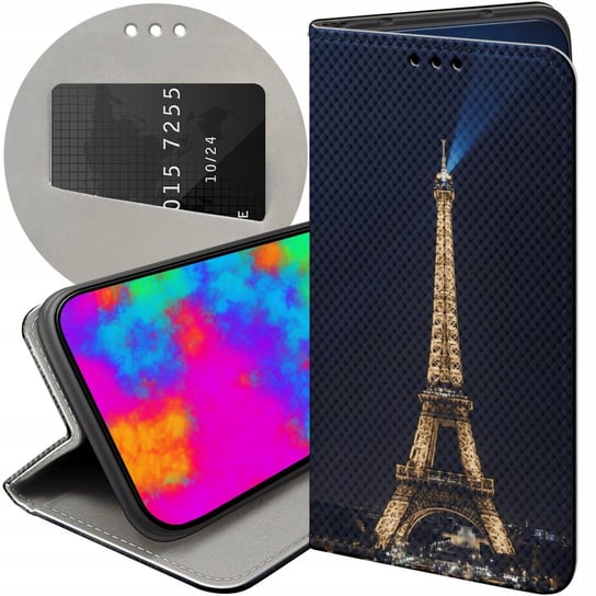 ETUI Z KLAPKĄ DO ALCATEL 1B 2020 WZORY PARYŻ FRANCJA EIFFEL FUTERAŁ CASE Alcatel