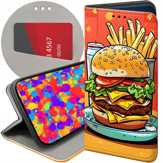 Etui Z Klapką Do Alcatel 1C 2019 Wzory Hamburger Burgery Fast-Food Jedzenie Alcatel