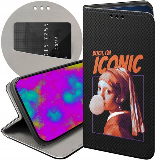 ETUI Z KLAPKĄ DO ALCATEL 1C 2019 WZORY LEONARDO DA VINCI SZTUKA MODERN CASE Alcatel