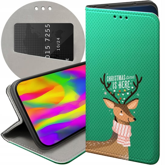 Etui Z Klapką Do Alcatel 1S 2019 Wzory Świąteczne Christmass Święta Futerał Alcatel