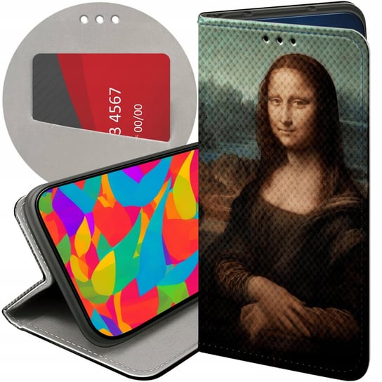 ETUI Z KLAPKĄ DO GOOGLE PIXEL 7 WZORY LEONARDO DA VINCI MONA ŁASICZKA CASE Google