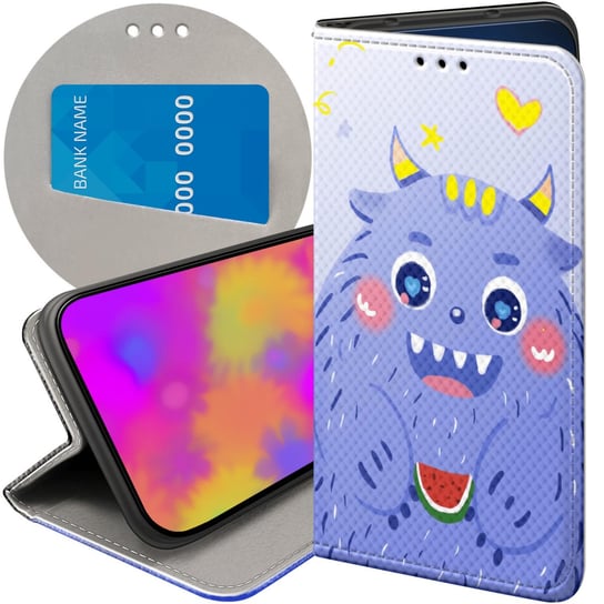 ETUI Z KLAPKĄ DO GOOGLE PIXEL 7 WZORY POTWORY POTWÓR MONSTER FUTERAŁ CASE Google