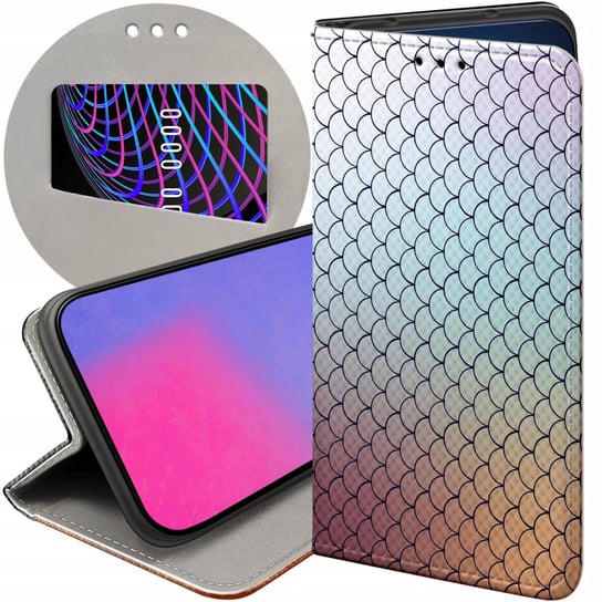 ETUI Z KLAPKĄ DO GOOGLE PIXEL 8 WZORY OMBRE GRADIENT KOLORY FUTERAŁ CASE Google