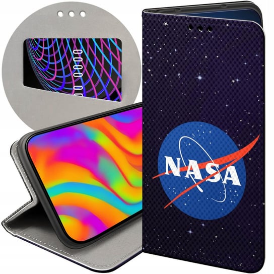 ETUI Z KLAPKĄ DO HONOR 90 5G WZORY NASA KOSMOS ASTRONOMIA GWIAZDY FUTERAŁ Honor