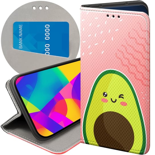 ETUI Z KLAPKĄ DO HONOR 90 LITE 5G WZORY AWOKADO AVOCADO OWOC FUTERAŁ CASE Honor