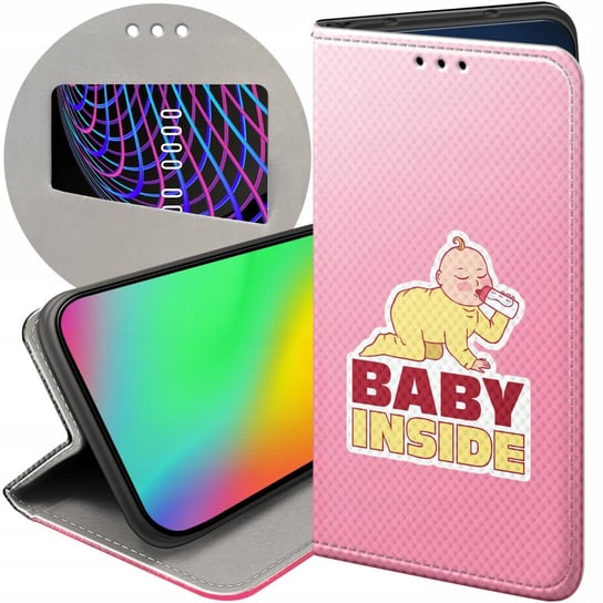 ETUI Z KLAPKĄ DO HONOR 90 LITE 5G WZORY CIĄŻOWE PREGNANT BABY SHOWER CASE Honor