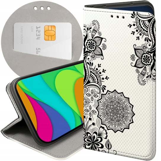 ETUI Z KLAPKĄ DO HONOR 90 LITE 5G WZORY MANDALA BUDDYZM SZTUKA WZORY CASE Honor