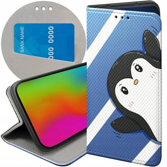 ETUI Z KLAPKĄ DO HONOR 90 LITE 5G WZORY PINGWINEK PINGWIN HAPPY FEET CASE Honor