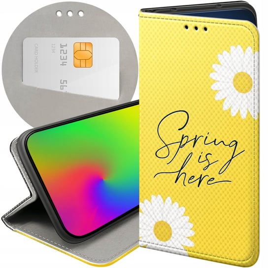 ETUI Z KLAPKĄ DO HUAWEI HONOR 70 WZORY WIOSNA WIOSENNE SPRING FUTERAŁ CASE Huawei