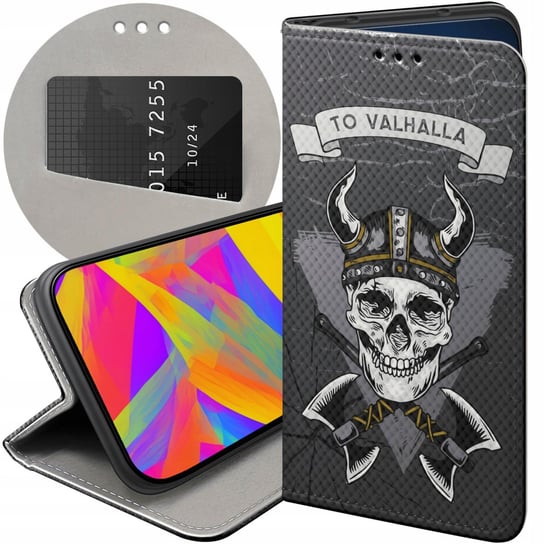 ETUI Z KLAPKĄ DO HUAWEI HONOR X50 5G WZORY WIKINGOWIE VIKING RUNY ODYN CASE Huawei