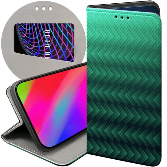 ETUI Z KLAPKĄ DO HUAWEI HONOR X50 5G WZORY ZIELONE GRASSY GREEN FUTERAŁ Huawei