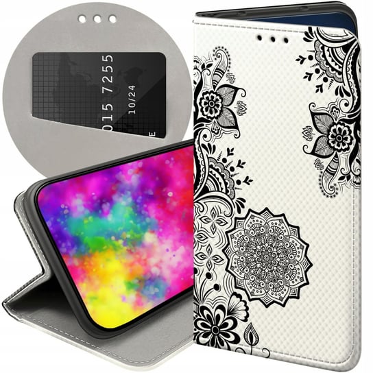 ETUI Z KLAPKĄ DO HUAWEI MATE 20 LITE WZORY MANDALA BUDDYZM SZTUKA WZORY Huawei