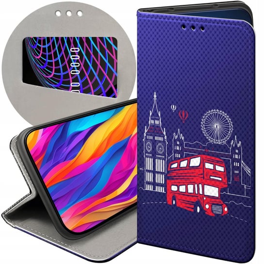 ETUI Z KLAPKĄ DO HUAWEI MATE 20 LITE WZORY TRAVEL PODRÓŻ PRZYGODA FUTERAŁ Huawei