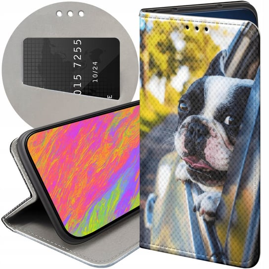 ETUI Z KLAPKĄ DO HUAWEI NOVA 10 PRO WZORY MOPS BULDOG FRANCUSKI ANGIELSKI Huawei