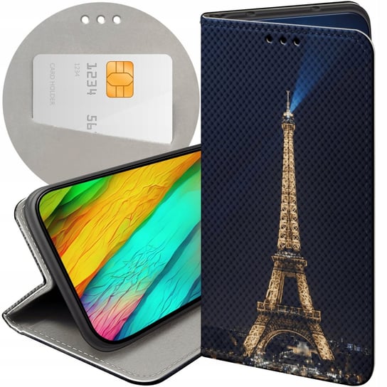 ETUI Z KLAPKĄ DO HUAWEI NOVA 10 PRO WZORY PARYŻ FRANCJA EIFFEL FUTERAŁ CASE Huawei