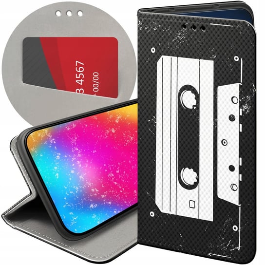 ETUI Z KLAPKĄ DO HUAWEI NOVA 10 PRO WZORY RETRO OLD SCHOOL MUZYKA GRY CASE Huawei