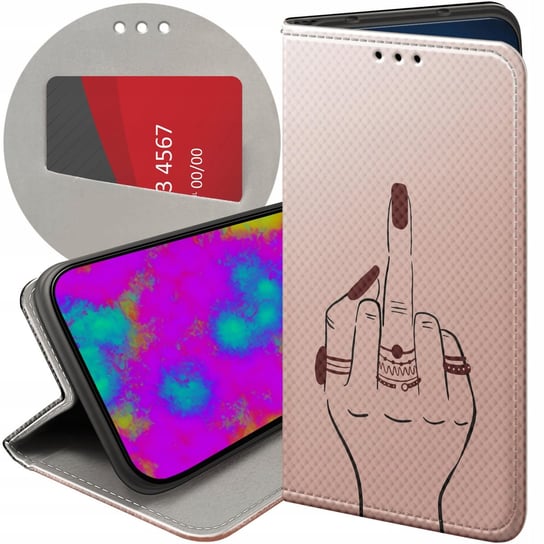 ETUI Z KLAPKĄ DO HUAWEI NOVA 10 SE WZORY FUCK YOU FUCK OFF FUTERAŁ CASE Huawei