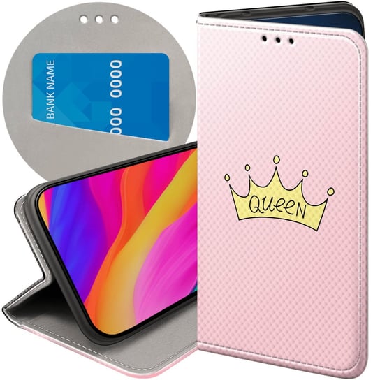 ETUI Z KLAPKĄ DO HUAWEI NOVA 10 SE WZORY KSIĘŻNICZKA QUEEN PRINCESS FUTERAŁ Huawei