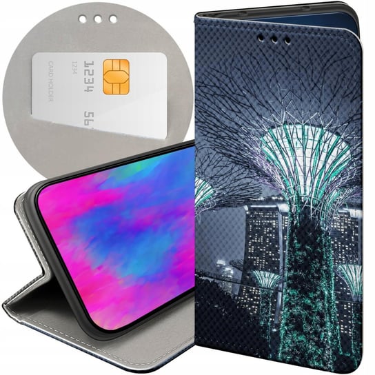 ETUI Z KLAPKĄ DO HUAWEI NOVA 10 SE WZORY MIASTA ARCHITEKTURA URBAN FUTERAŁ Huawei