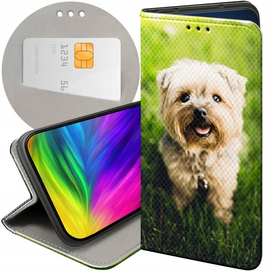 Etui Z Klapką Do Huawei Nova Y70 Wzory Pieski Psiaki Dogs Futerał Pokrowiec Huawei