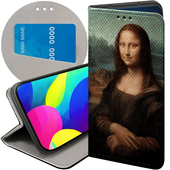 ETUI Z KLAPKĄ DO HUAWEI P SMART 2019 WZORY LEONARDO DA VINCI MONA ŁASICZKA Huawei