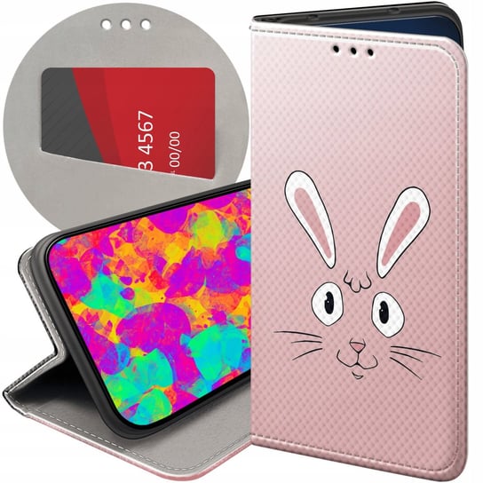 Etui Z Klapką Do Huawei P Smart 2021 Wzory Królik Zając Bunny Futerał Case Huawei