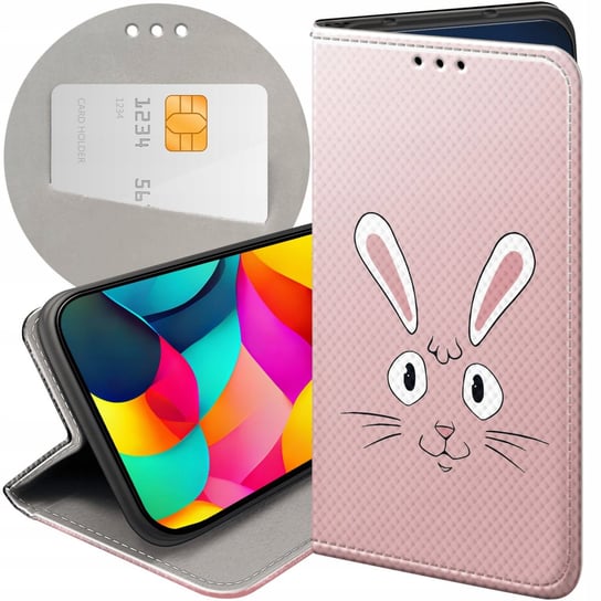 Etui Z Klapką Do Huawei P10 Lite Wzory Królik Zając Bunny Futerał Pokrowiec Huawei