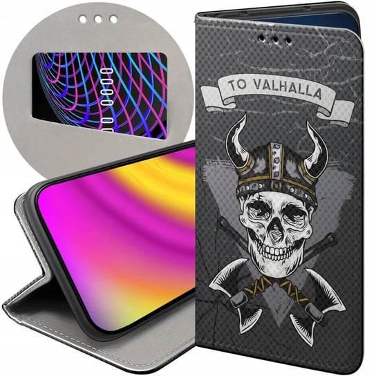 ETUI Z KLAPKĄ DO HUAWEI P10 WZORY WIKINGOWIE VIKING RUNY ODYN FUTERAŁ CASE Huawei