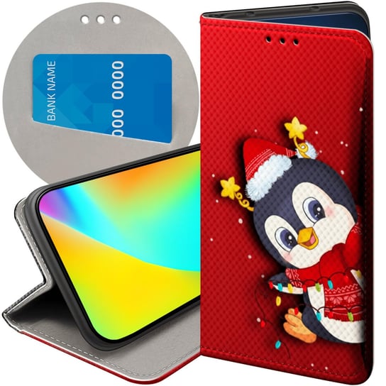 Etui Z Klapką Do Huawei P20 Lite Wzory Święta Christmas Mikołaj Futerał Huawei