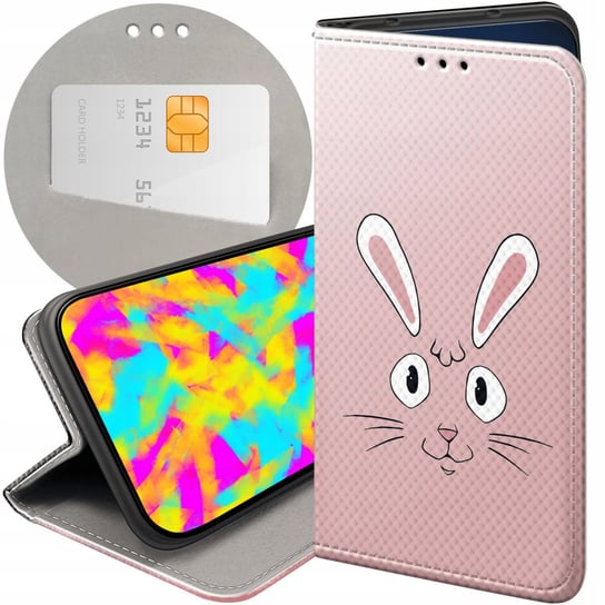 ETUI Z KLAPKĄ DO HUAWEI P20 WZORY KRÓLIK ZAJĄC BUNNY FUTERAŁ POKROWIEC CASE Huawei