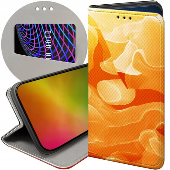 ETUI Z KLAPKĄ DO HUAWEI P30 LITE WZORY POMARAŃCZOWE POMARAŃCZE ORANGE CASE Huawei