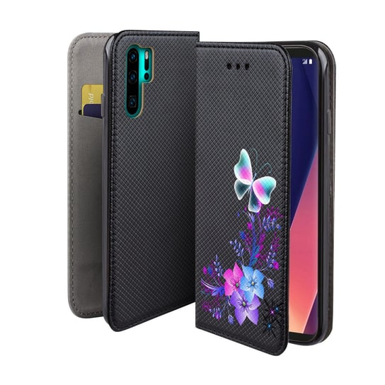 Etui Z Klapką Do Huawei P30 Pro Wzór Motyl, Obudowa, Case Zamykany MARTECH