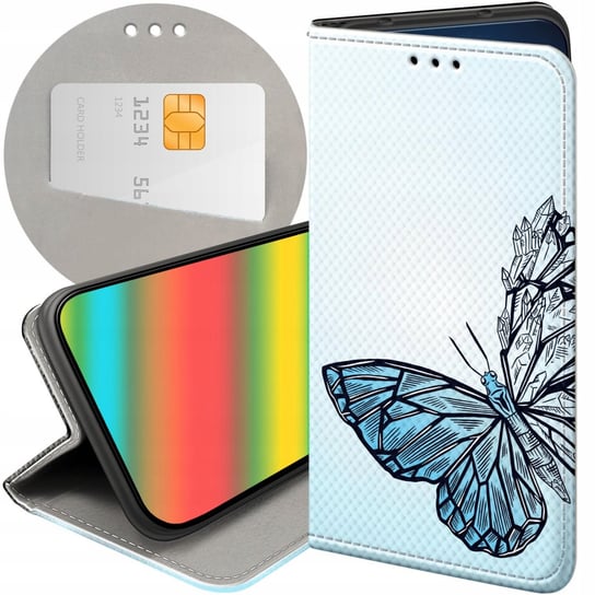 ETUI Z KLAPKĄ DO HUAWEI P30 PRO WZORY MOTYLE BUTTERFLY BARWNE FUTERAŁ CASE Huawei