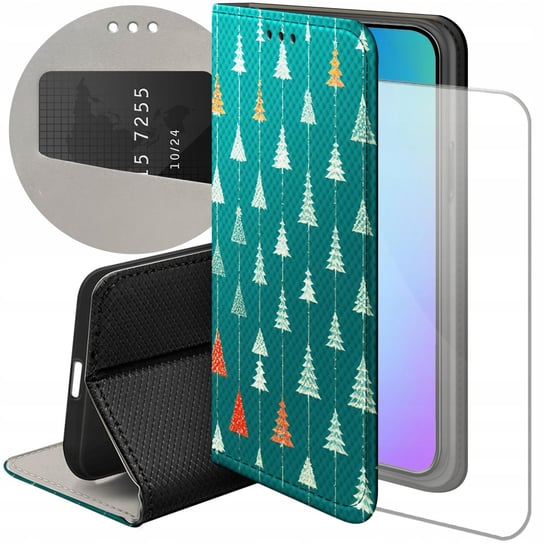 Etui Z Klapką Do Huawei P30 Wzory Choinka Święta Boże Narodzenie +Szkło Hello Case