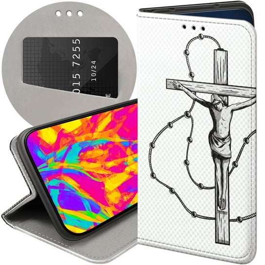 Etui Z Klapką Do Huawei P30 Wzory Jezus Krzyż Różaniec Bóg Futerał Case Huawei