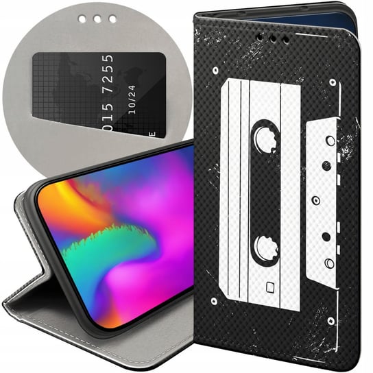 ETUI Z KLAPKĄ DO HUAWEI P30 WZORY RETRO OLD SCHOOL MUZYKA GRY FUTERAŁ CASE Huawei