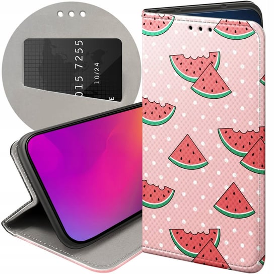 ETUI Z KLAPKĄ DO HUAWEI P40 WZORY ARBUZ Z ARBUZEM MELON FUTERAŁ POKROWIEC Huawei