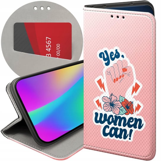 ETUI Z KLAPKĄ DO HUAWEI P8 LITE WZORY SIŁA KOBIET GIRL POWER FEMINIZM CASE Huawei