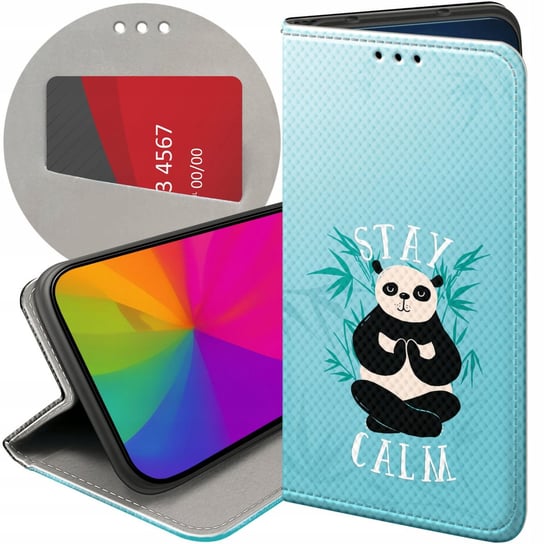 ETUI Z KLAPKĄ DO HUAWEI P9 LITE MINI WZORY PANDA BAMBUS PANDY FUTERAŁ CASE Huawei