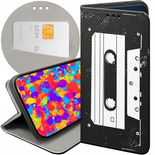 ETUI Z KLAPKĄ DO HUAWEI P9 WZORY RETRO OLD SCHOOL MUZYKA GRY FUTERAŁ CASE Huawei