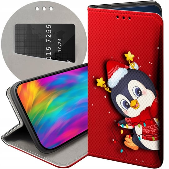Etui Z Klapką Do Huawei Y5 2019 Wzory Święta Christmas Mikołaj Futerał Case Huawei