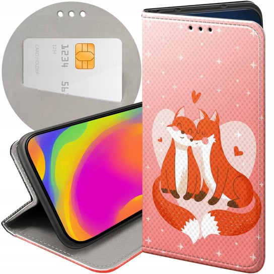 ETUI Z KLAPKĄ DO HUAWEI Y6 2017 / Y5 2017 WZORY LOVE MIŁOŚĆ ZAKOCHANIE CASE Huawei