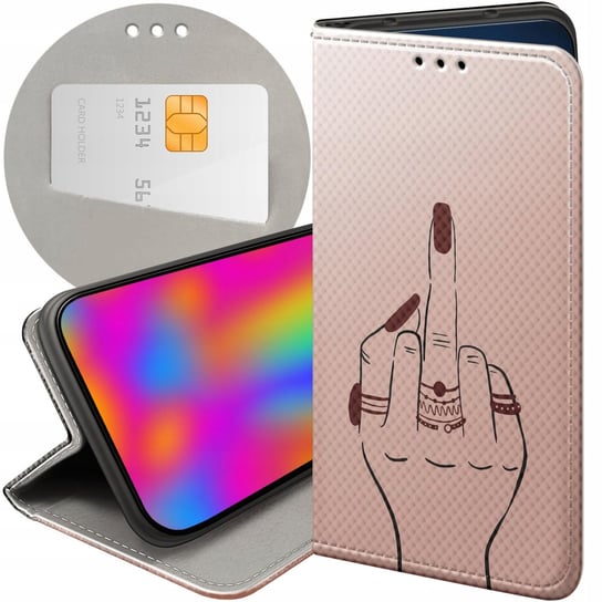 Etui Z Klapką Do Huawei Y6 2018 Wzory Fuck You Fuck Off Futerał Pokrowiec Huawei