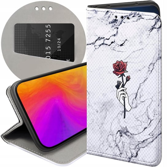 ETUI Z KLAPKĄ DO HUAWEI Y6 2019 WZORY DAMSKIE KOBIECE STYLOWE FUTERAŁ CASE Huawei