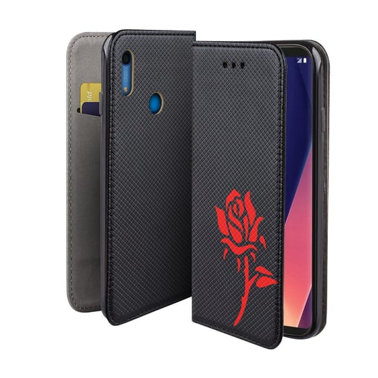 Etui Z Klapką Do Huawei Y6S / Y6 Prime 2019 / Honor 8A Wzór Róża, Obudowa MARTECH