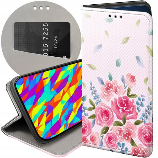 ETUI Z KLAPKĄ DO HUAWEI Y7 2019 WZORY ŁADNE PIĘKNE BEAUTY FUTERAŁ POKROWIEC Huawei