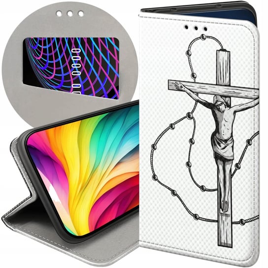 Etui Z Klapką Do Iphone 11 Pro Max Wzory Jezus Krzyż Różaniec Bóg Futerał Apple